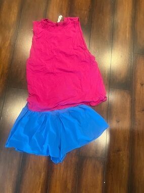 Lululemon Shirt and Aerie Shorts